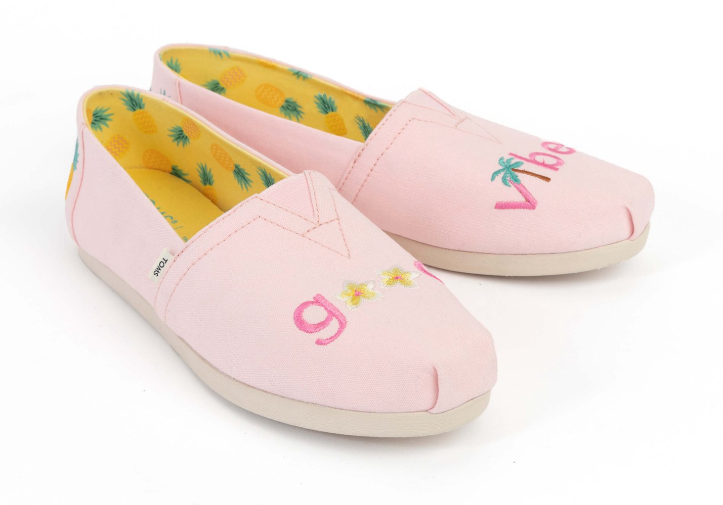 Toms Alpargata Embroidery Espadrille Pink - Womens - 52987-EUMJ